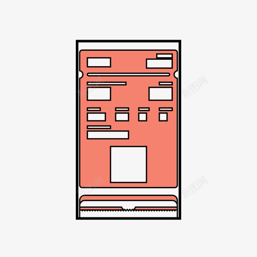 钱包票优惠券通行证svg_新图网 https://ixintu.com 钱包票 包票 优惠券 通行证 存折 移动 线框