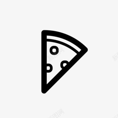 披萨片送货食品图标