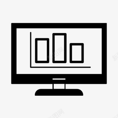 计算机分析条形图基金图标