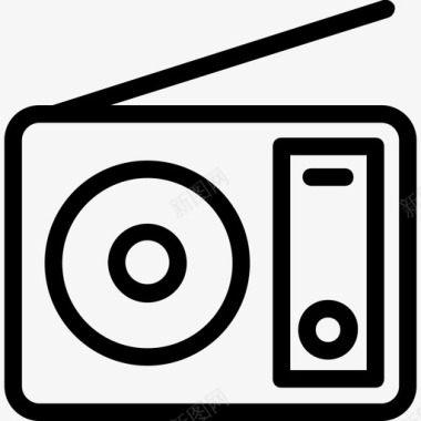 收音机电子媒体图标