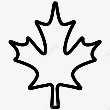 枫叶加拿大植物图标