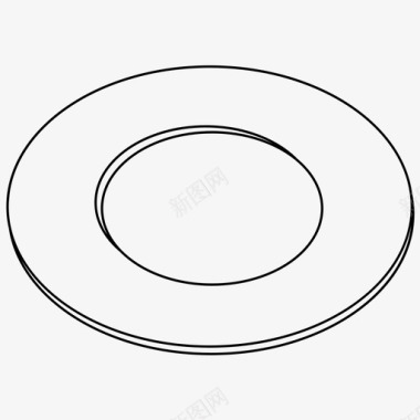 餐盘轮廓烹饪器具餐具图标