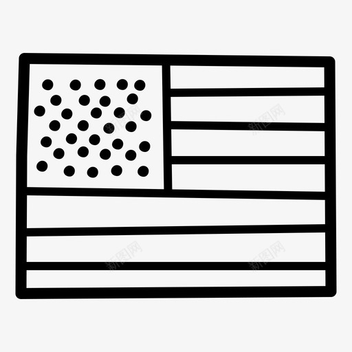 美国国旗独立日7月4日svg_新图网 https://ixintu.com 美国 国旗 月日 独立日 星条 涂鸦