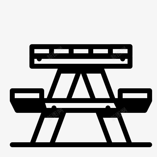 野餐桌野营户外svg_新图网 https://ixintu.com 野餐 餐桌 野营 户外 坎普