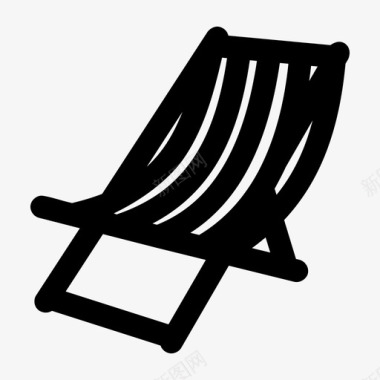 沙滩椅休息椅休息图标