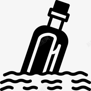 瓶子信息海洋水图标
