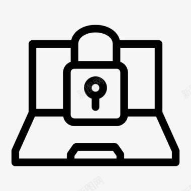 笔记本电脑安全锁密码图标