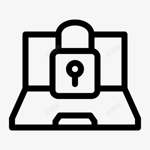 笔记本电脑安全锁密码svg_新图网 https://ixintu.com 笔记本 电脑 安全 密码 秘密