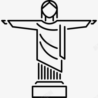 基督救赎主建筑雕像图标