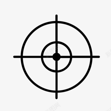 十字准星瞄准枪警察狙击手目标图标