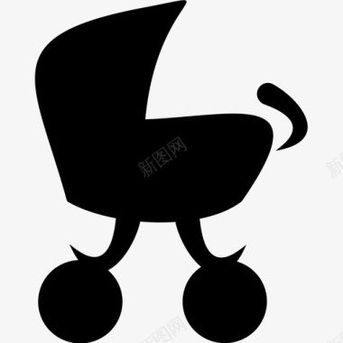 婴儿车童车手推车图标