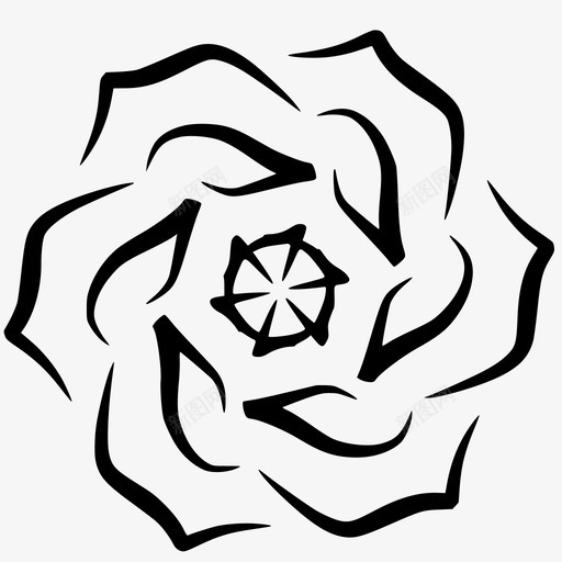 玫瑰抽象创意svg_新图网 https://ixintu.com 抽象 玫瑰 创意设计 形状