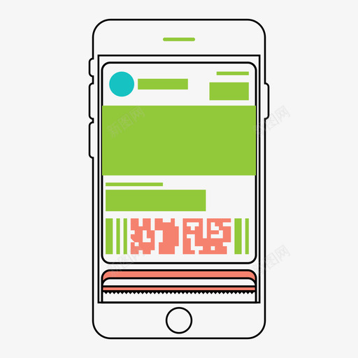 钱包通行证优惠券存折svg_新图网 https://ixintu.com 钱包 通行证 优惠券 存折 票证 移动 线框
