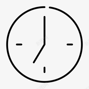七点钟秒表计时器图标