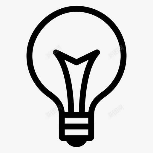 灯泡创意设计svg_新图网 https://ixintu.com 灯泡 创意设计 想法 流程 解决方案 业务 线图 图标