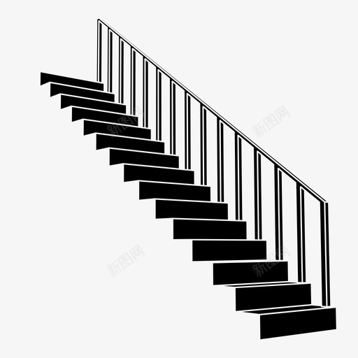 楼梯建筑构件攀爬svg_新图网 https://ixintu.com 楼梯 建筑 构件 攀爬 台阶 向上