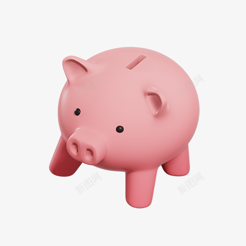 3D卡通立体小猪储蓄罐图png免抠素材_新图网 https://ixintu.com 卡通 立体 小猪 储蓄罐