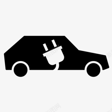 电动汽车清洁能源环保图标