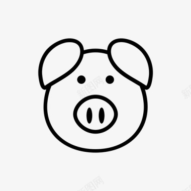 猪动物牲畜图标