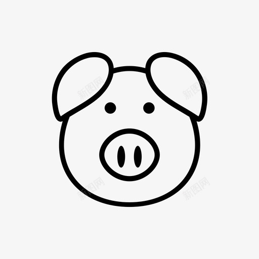猪动物牲畜svg_新图网 https://ixintu.com 动物 牲畜 猪肉 农场 生产线