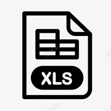 xls文件格式信息图标