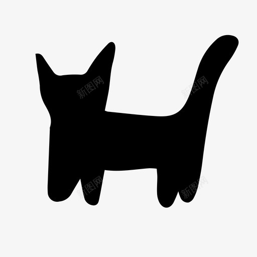 猫影猫图标宠物涂鸦svg_新图网 https://ixintu.com 猫影 图标 宠物 涂鸦