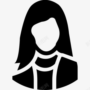 头像女孩人图标