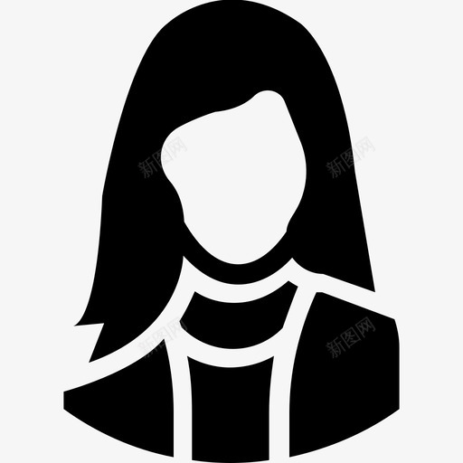 头像女孩人svg_新图网 https://ixintu.com 头像 女孩 女人 一组 化身 字形 图标