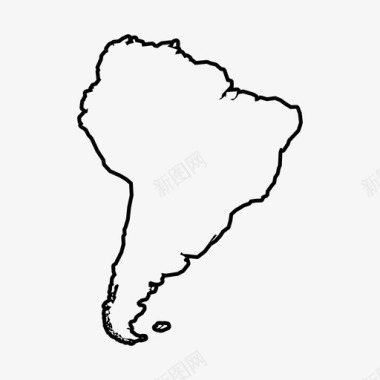 南美洲大陆地图图标