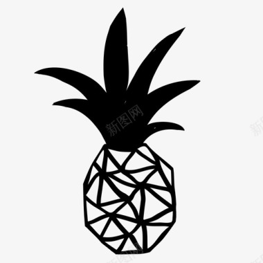 菠萝水果自然图标
