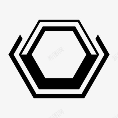 六角杯抽象六角形图案和形状图标
