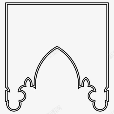 伊斯兰图案阿拉伯花纹清真寺图标