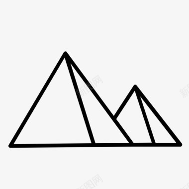 金字塔纪念碑法老图标
