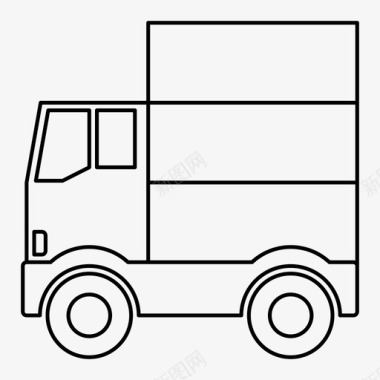 送货车货运车运输车图标
