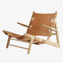 意式经典马鞍皮狩猎椅大师设计牛皮实木躺椅现代简约阳素材