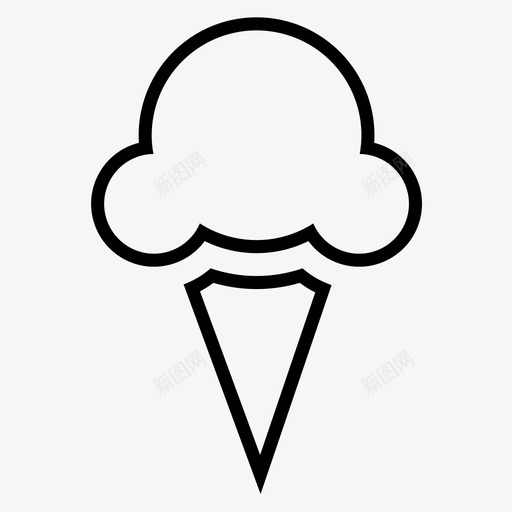 冰淇淋蛋卷吃svg_新图网 https://ixintu.com 冰淇淋 吃吃 蛋卷 夏天