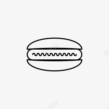 香肠三明治快餐图标