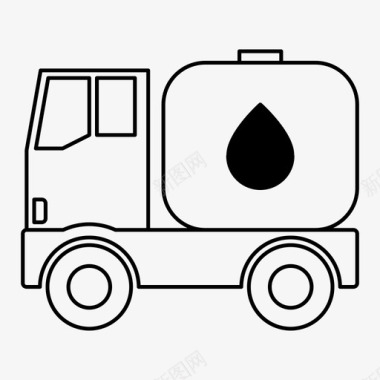 油罐车运输车运输工具图标