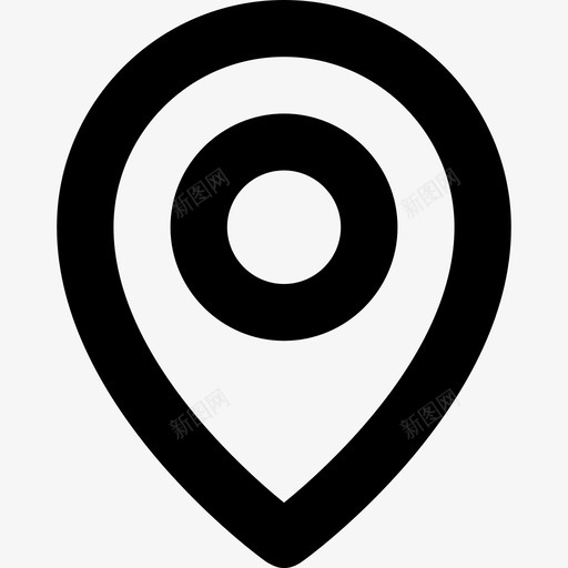 gps地图图钉svg_新图网 https://ixintu.com 地图 图钉 导航 占位符 网络 通信 材料 平滑 线图 图标