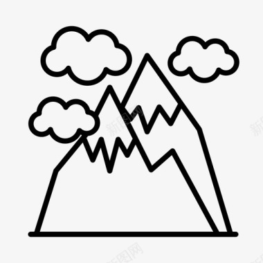 登山探险露营图标