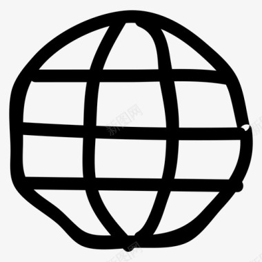 地球仪天文学互联网图标