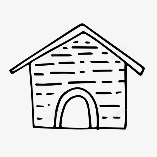 狗屋狗狗涂鸦宠物svg_新图网 https://ixintu.com 狗屋 涂鸦 宠物 狗狗