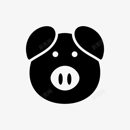 猪牲畜猪肉svg_新图网 https://ixintu.com 牲畜 猪肉 农场 雕文