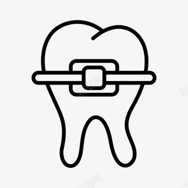 牙套牙医矫正牙齿图标