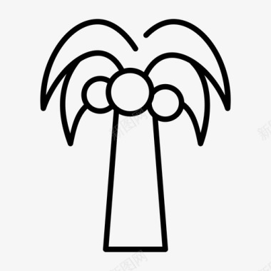 椰子树棕榈树热带图标