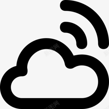 云wifi云计算互联网图标
