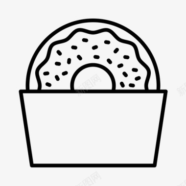 甜甜圈食物垃圾食品图标