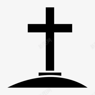 坟墓十字架死人图标