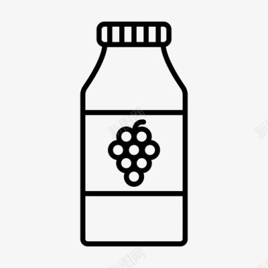 葡萄汁瓶葡萄饮料葡萄汁图标