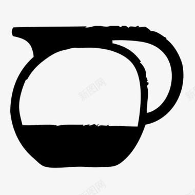 咖啡壶酒吧咖啡厅图标